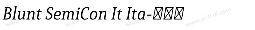 Blunt SemiCon It Ita字体转换